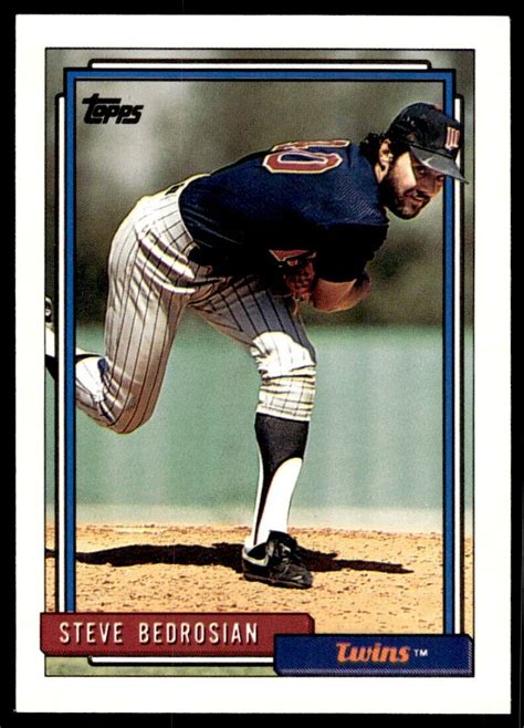 Topps Baseball Card Steve Bedrosian Minnesota Twins Ebay