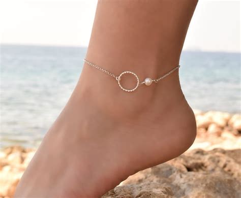 Infinity Anklet Anklet Ankle Bracelets For Women Sterling Etsy