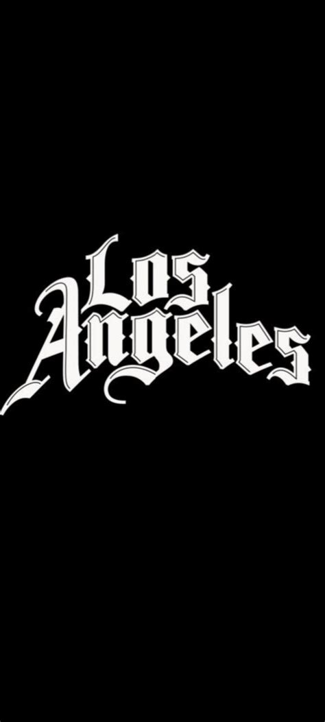 Los Angeles Logo On Black Background