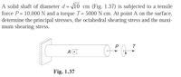 Answered A Solid Shaft Of Diameter D Cm Fig Attached Is