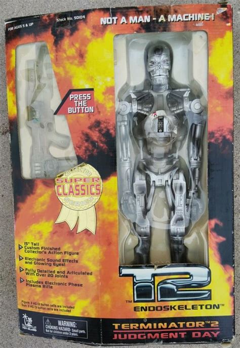 Terminator 2 action figure endoskeleton 15" tall | #1950193875