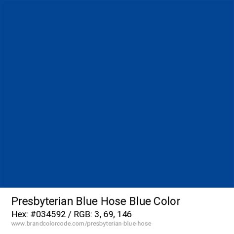 Presbyterian Blue Hose Brand Color Codes