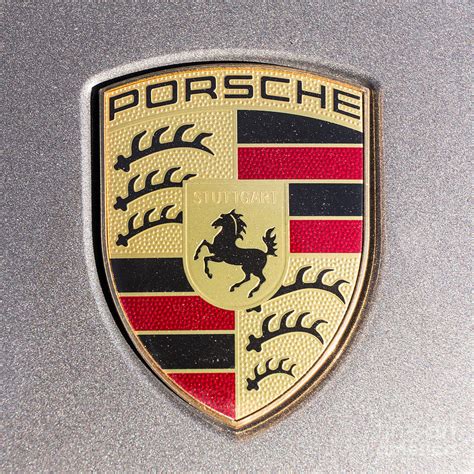 Silver and Gold Porsche 911 Emblem Photograph by Robert Loe - Fine Art ...