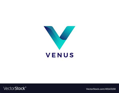 Letter V Blue Color 3d Business Logo Royalty Free Vector