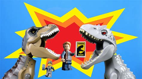 Lego Jurassic World Stop Motion T Rex Stops Indominus Rex Reptibian