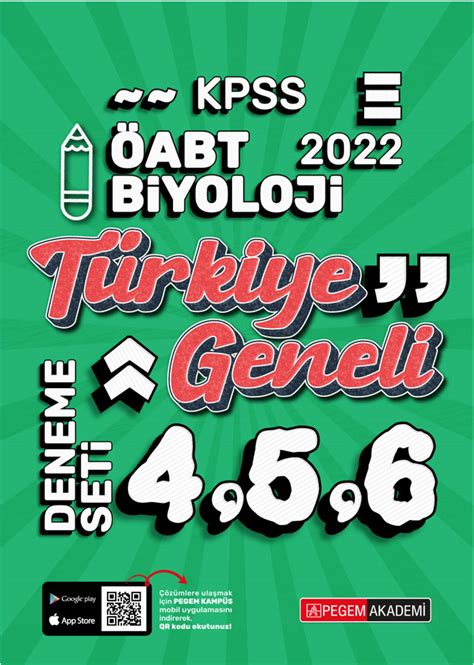 2022 KPSS ÖABT Biyoloji 4 5 6 3 lü Deneme