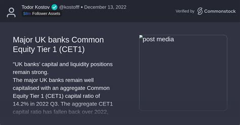 Post By Todor Kostov Commonstock Major Uk Banks Common Equity Tier