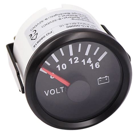 52 Mm Marine Auto Voltmeter 8 16 V 18 32 V Waterproof Gauge For