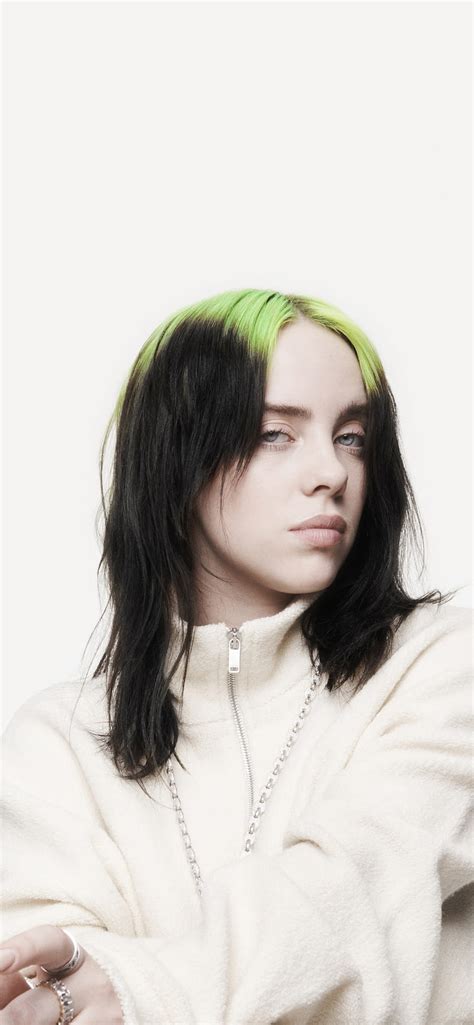 Billie Eilish American Singer Portrait White Background Music Billie Eilish Phone Hd Phone