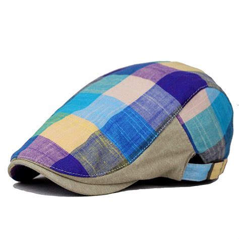 Mens Plaids Duckbill Newsboy Gatsby Hat Golf Driving Cabbie Beret Ivy