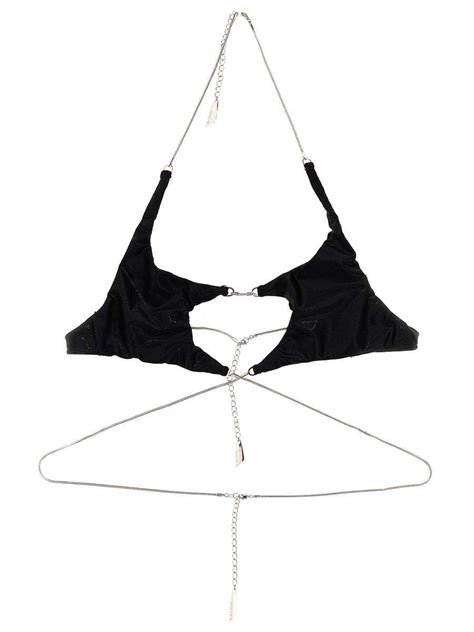 Buy Mugler Chain Bikini Bra Black At 33 Off Editorialist