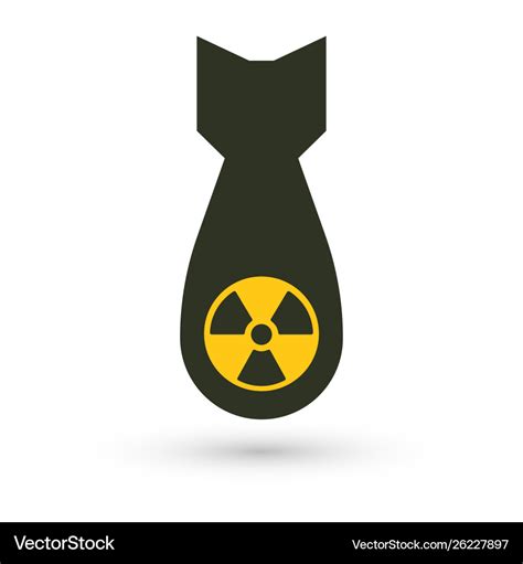 Atomic Bomb Isolated Icon Weapons Mass Royalty Free Vector