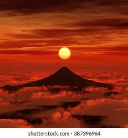 Sunrise Mount Fuji Stock Illustration 387396964 | Shutterstock