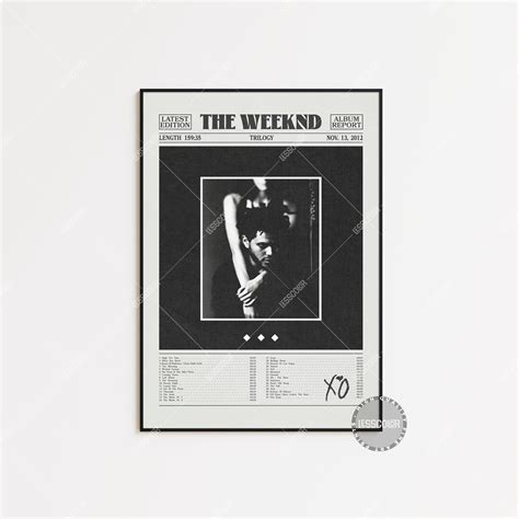 The Weeknd Retro Newspaper Print Trilogy Poster The Weeknd Poster Album Cover Posters Lc4 Etsy