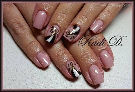 It S All About Nails Nude Colour With Gold Foil Ornaments
