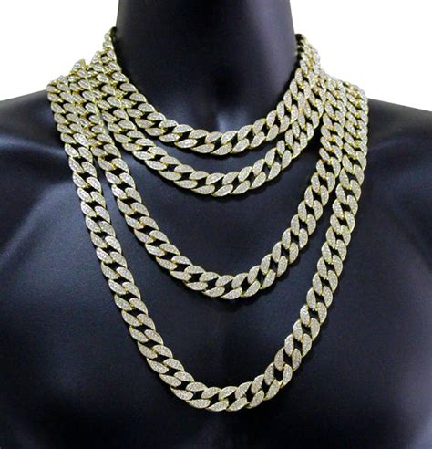 Miami Cuban Link Chain 14k Gold Plated 16 30 Choker Necklace