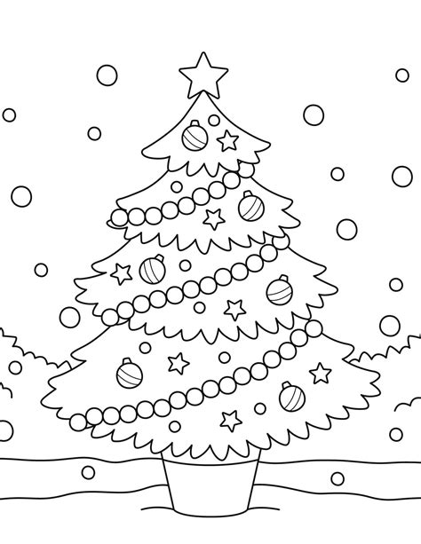 53 Joyful Christmas Tree Coloring Pages Our Mindful Life