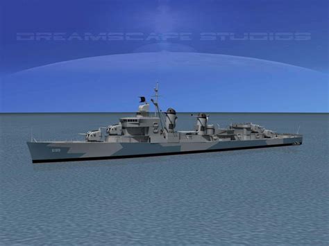 Sumner Class Destroyer Dd Uss Waldron D Model By Dreamscape Studios