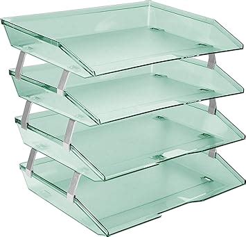 Acrimet Facility 4 Tier Letter Tray A4 Side Load Plastic Desktop File