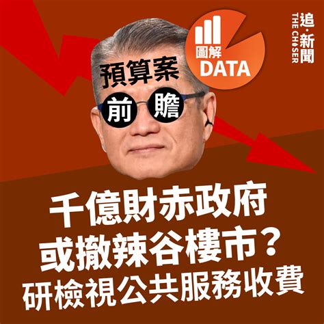 圖解data．預算案前贍｜千億財赤政府或撤辣谷樓市？ 研檢視公共服務收費 追新聞