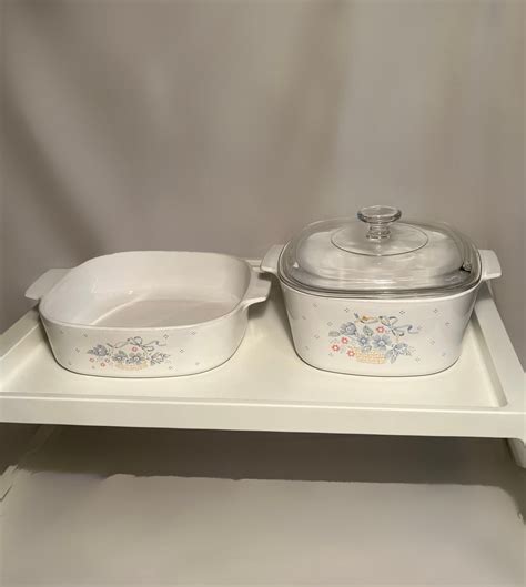 Vintage Corningware Pastel Bouquet Set of 2 Casserole Dishes 3 - Etsy