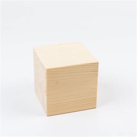 Cubo De Madera Natural 10x10x10 Cm