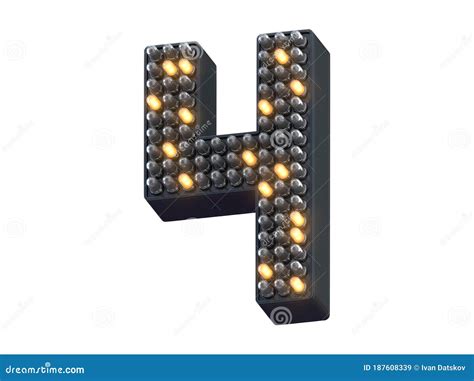 Pixel Shape Led Light Font Stock Illustration Illustration Of Font