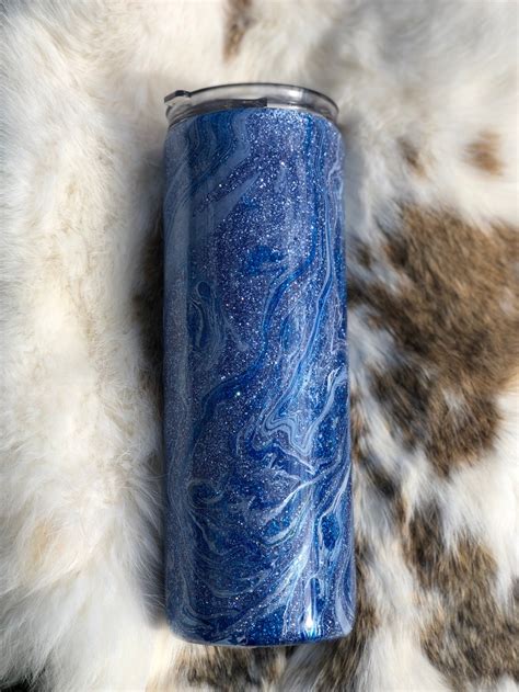 Custom Glitter Hydro Dipped Stainless Steel Tumbler Etsy