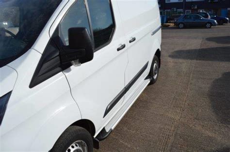 Transit Custom Fox Running Boards Satin Silver Aluminium Lwb L