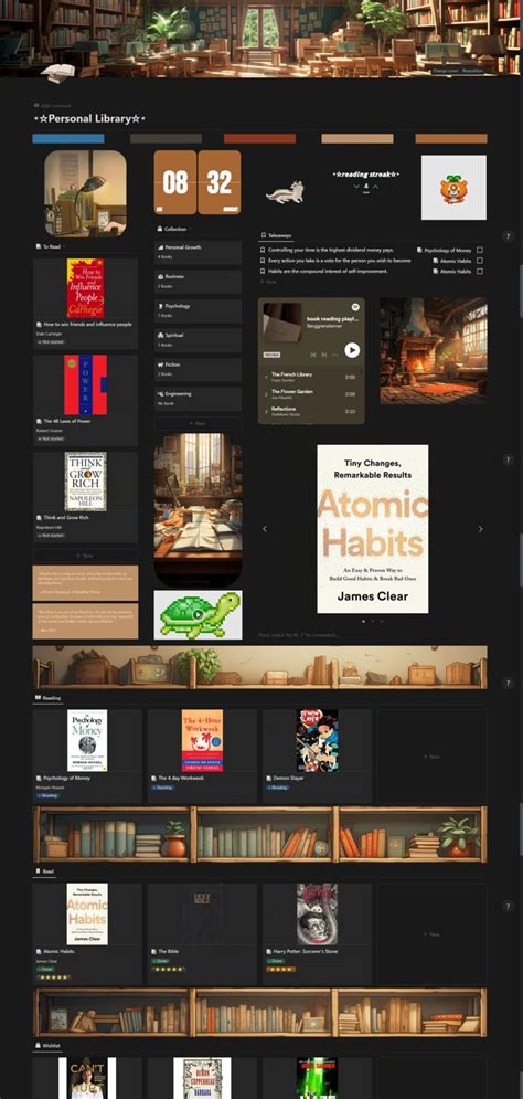 Reading Journal Notion Template Book Tracker Notion Dashboard For Books