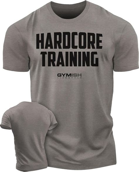 Gymish Hardcore Training Workout Shirts For Men Motivational Gym Shirt