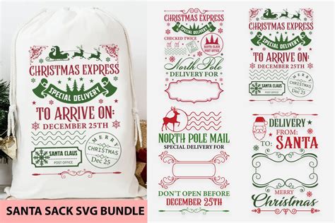 Santa Sack Svg Bundle Graphic By Creative Design 12 · Creative Fabrica