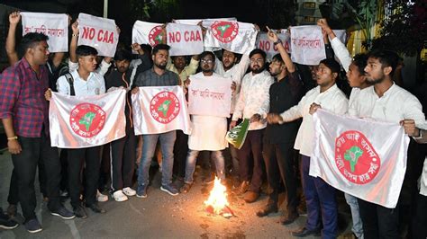 Renewed Protests In Assam Over Caa Rules Notification