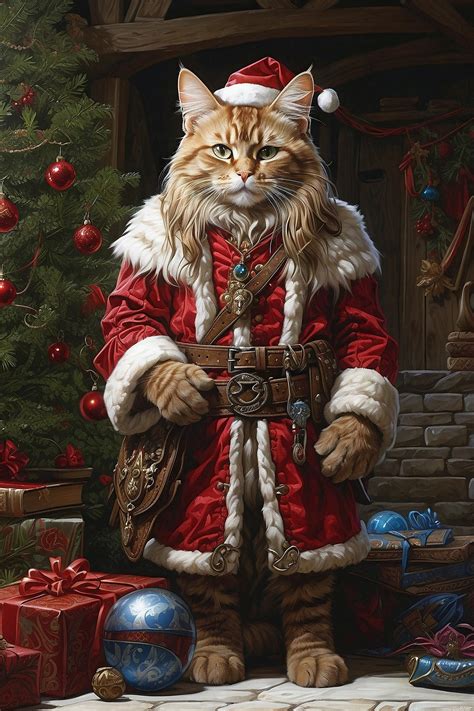 Christmas Cat 03 By Wolgaron On Deviantart
