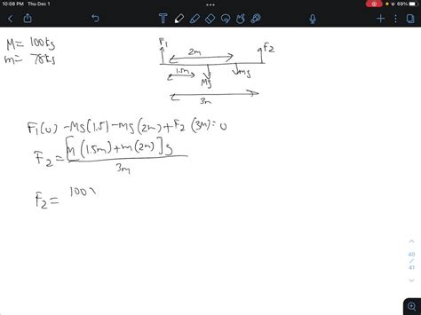 SOLVED The 3 0 M Long 100 Kg Rigid Beam In The Following Figure Is