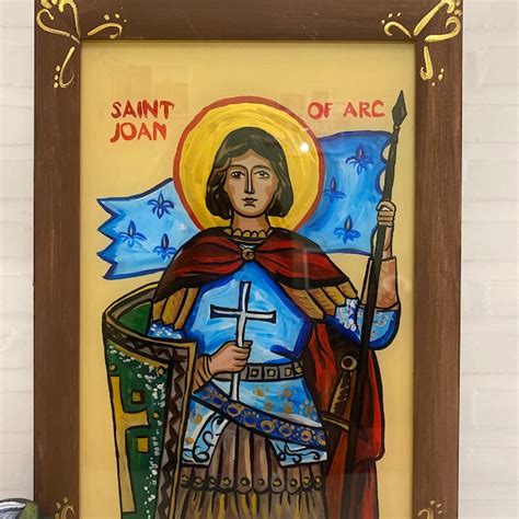 Saint Joan Of Arc Icon Etsy