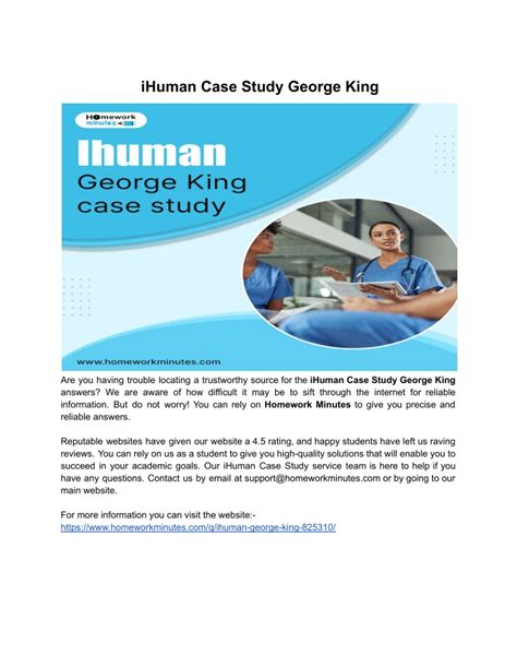 Ppt Ihuman Case Study George King Powerpoint Presentation Free