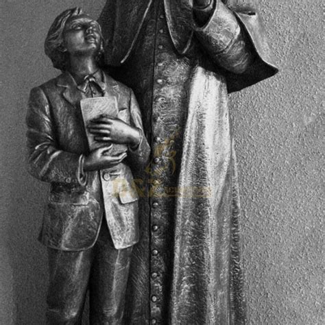 Life-size bronze cast st john bosco statue with children for sale