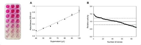 | Validation of the colorimetric assay. (A) To assess the linearity of ...