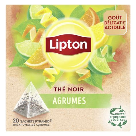 Th Noir Agrumes Lipton La Boite De Sachets G Prix Carrefour