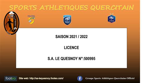 Actualit Licence Saison Rappel Club Football Sports