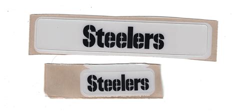 PITTSBURGH STEELERS FULL SIZE FOOTBALL HELMET DECALS W/STRIPE & BUMPERS ...