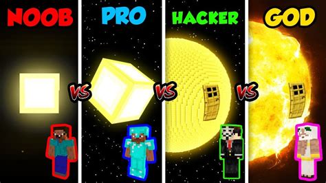 Minecraft Noob Vs Pro Vs Hacker Vs God Sun Base In Minecraft