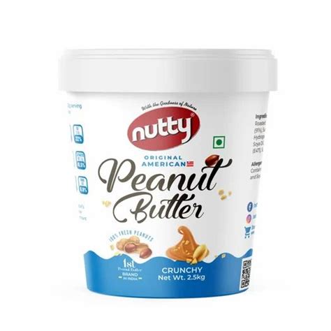 Nutty Kg Crunchy Peanut Butter Packaging Type Plastic Jar At