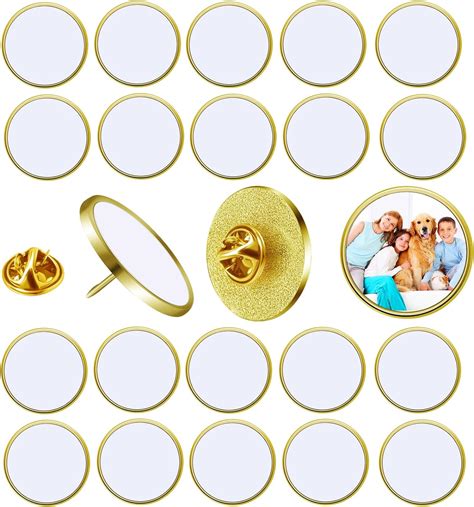 20 Pcs Sublimation Blank Pinsdiy Button Badge Kitbuttons