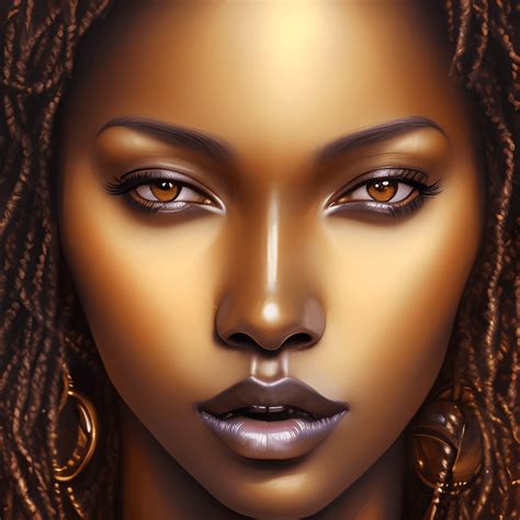 Intricately Rendered Dark Brown Skin Woman Creative Fabrica