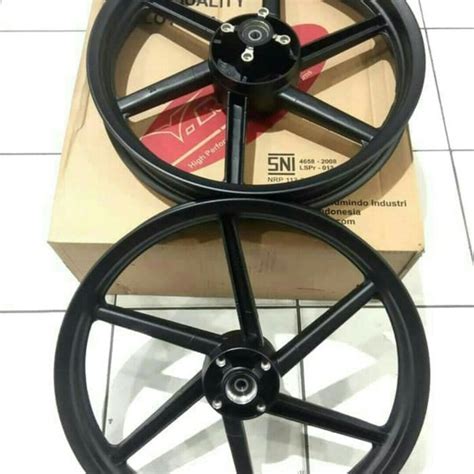 Jual VELG RECING LEBAR ROSSI PALANG 6 SUPRA X 125 DOUBLE DISC HITAM Di