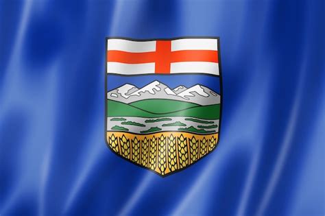 Premium Photo Alberta Province Flag Canada Waving Banner Collection