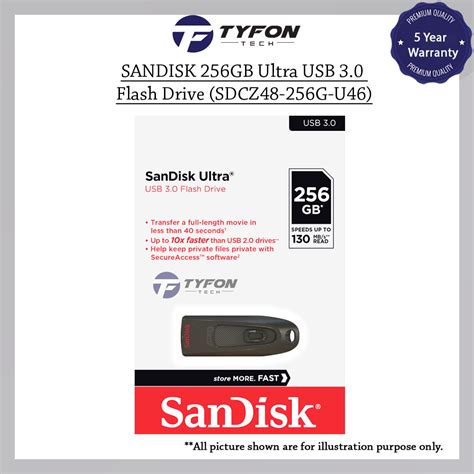 Sandisk 256gb Ultra Usb 30 Flash Drive Sdcz48 256g U46 Shopee Malaysia