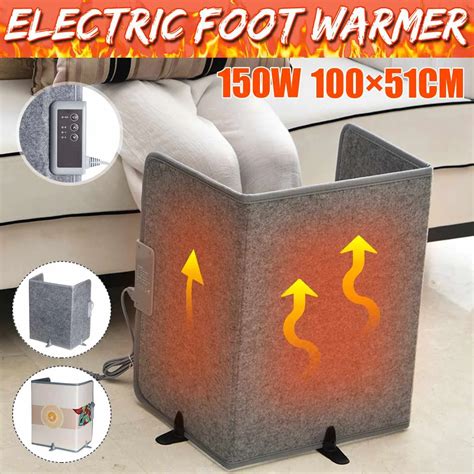 220v Electric Foot Warmer Adjustable Home Office Under Desk Leg Warmer